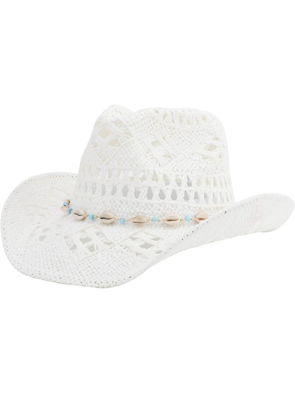 Unisex White Straw Wide Brim Shapeable Beach Imported Cowboy Western Hat